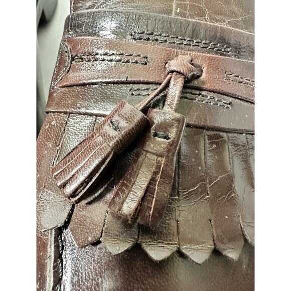 Nunn Bush Dress Flex Kiltie Tassel Slip On Leather Loafers Burgundy Men's 12M - Picture 10 of 10